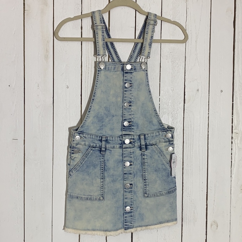 Acid Wash Button Up Skirtall - Picture 8 of 15